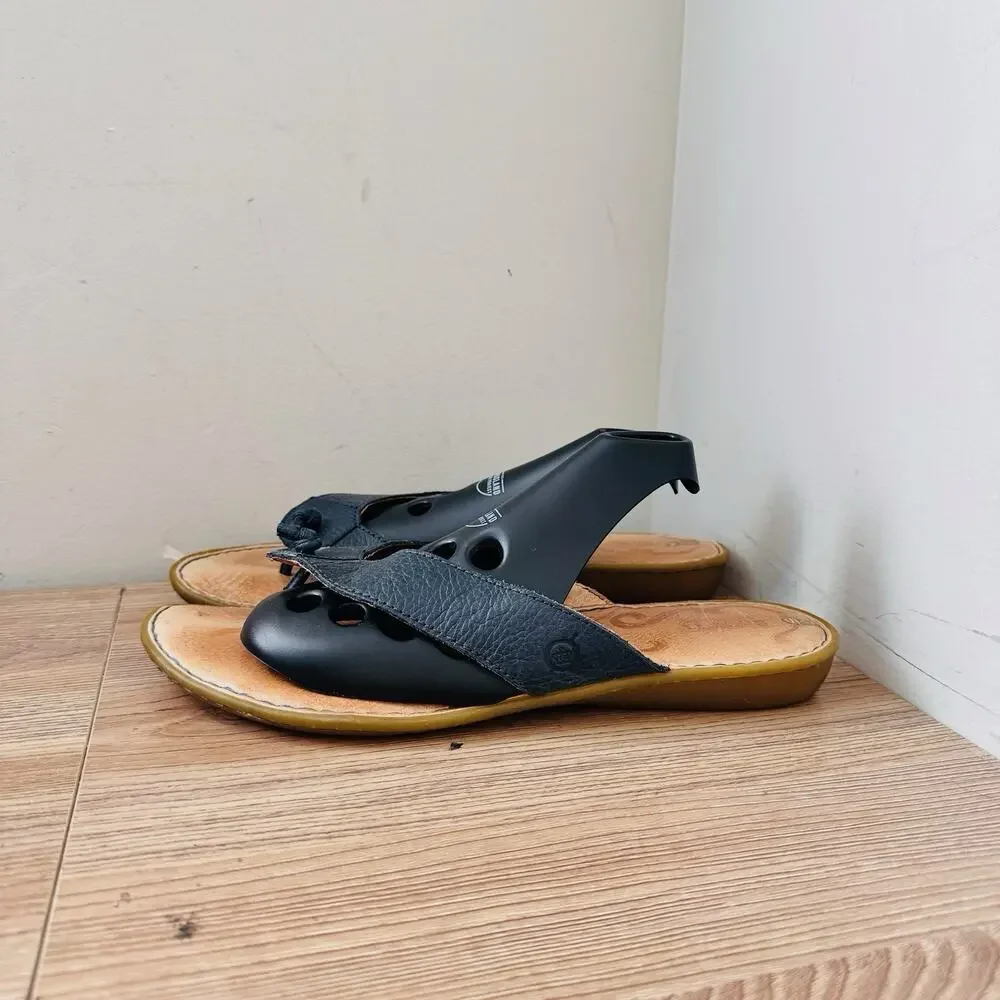 Born Veda sandals Black Leather Women’s Size 10